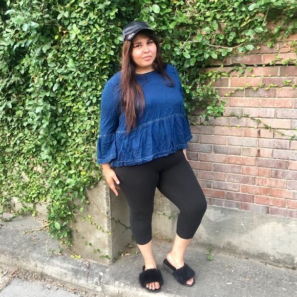 PLUS SIZE TYRA DROP WAIST PEPLUM TOP (Francesca’s) - Picture 2 of 7